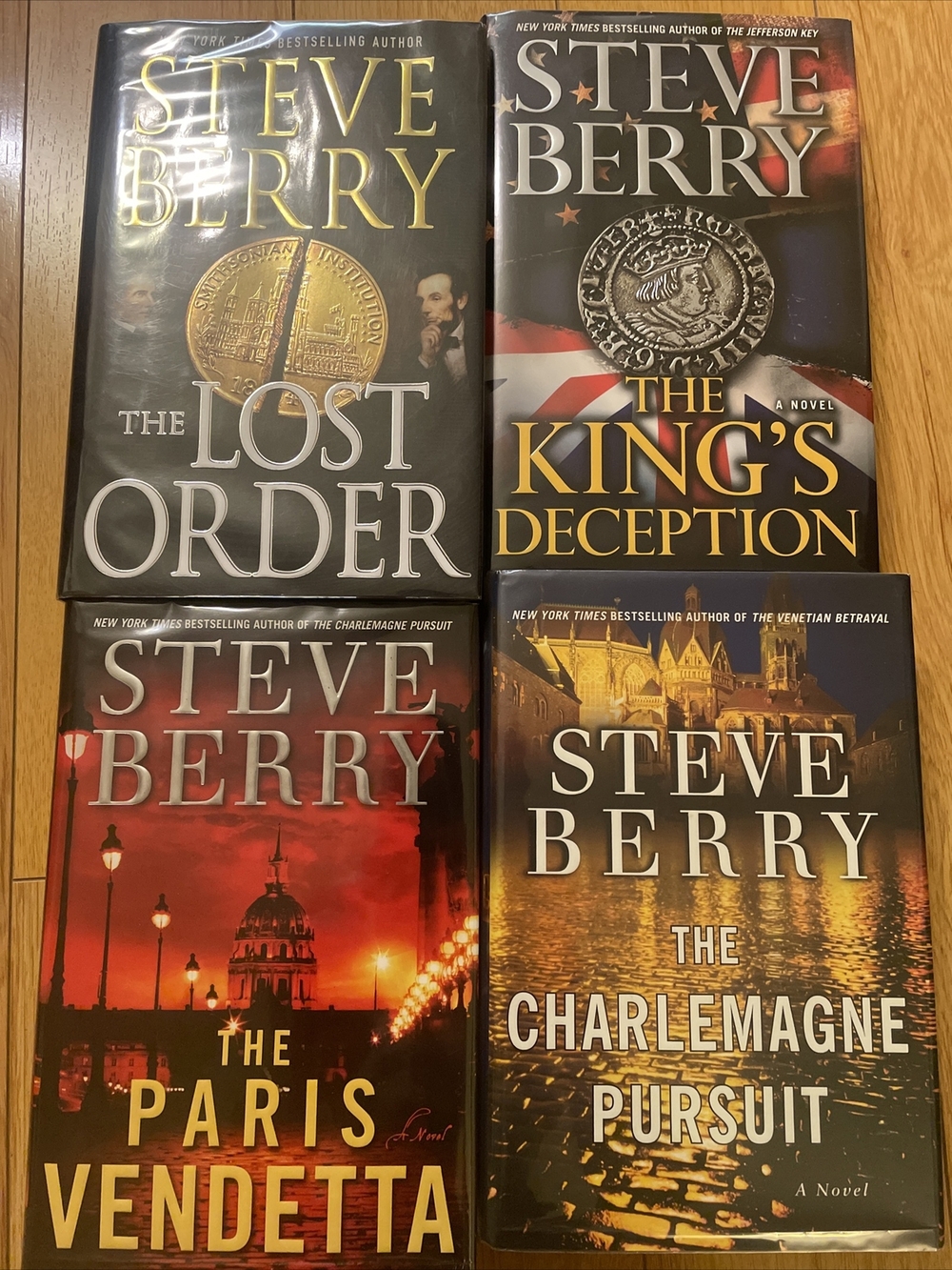 Steve Berry - Lot of 4 SIGNED First Edition Lost Order, Charlemagne Pursuit etc.